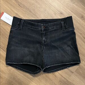 Maternity Black Denim Women's Shorts